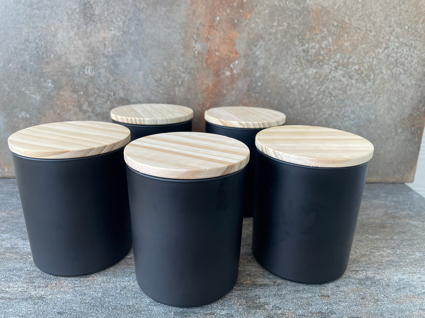 Matte Black Candle Jar 10oz Vela Jars