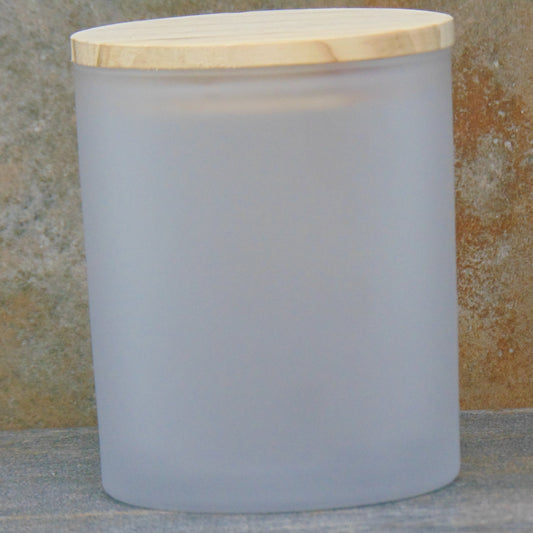 Frosted White Candle Jar -15oz Fluid Vela Jars