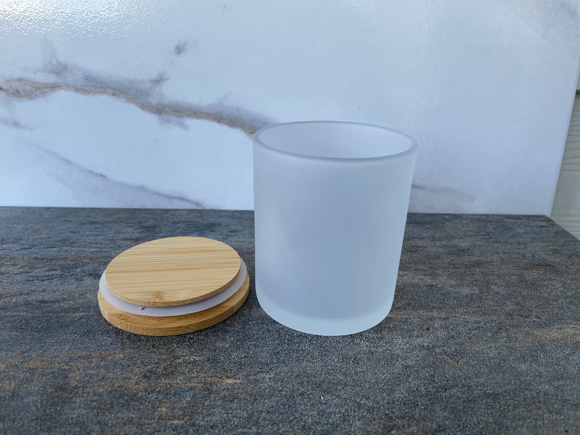 Frosted White Candle Jar 15oz - Bundle of 5 Vela Jars