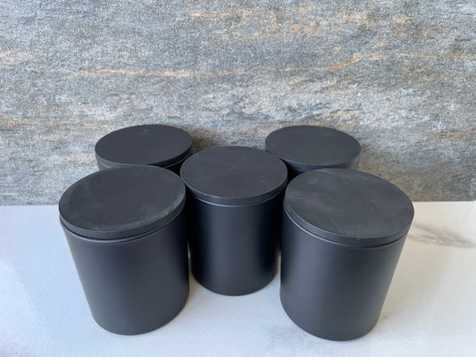 Matte Black Candle Jar 15oz - Pack of 5 Vela Jars