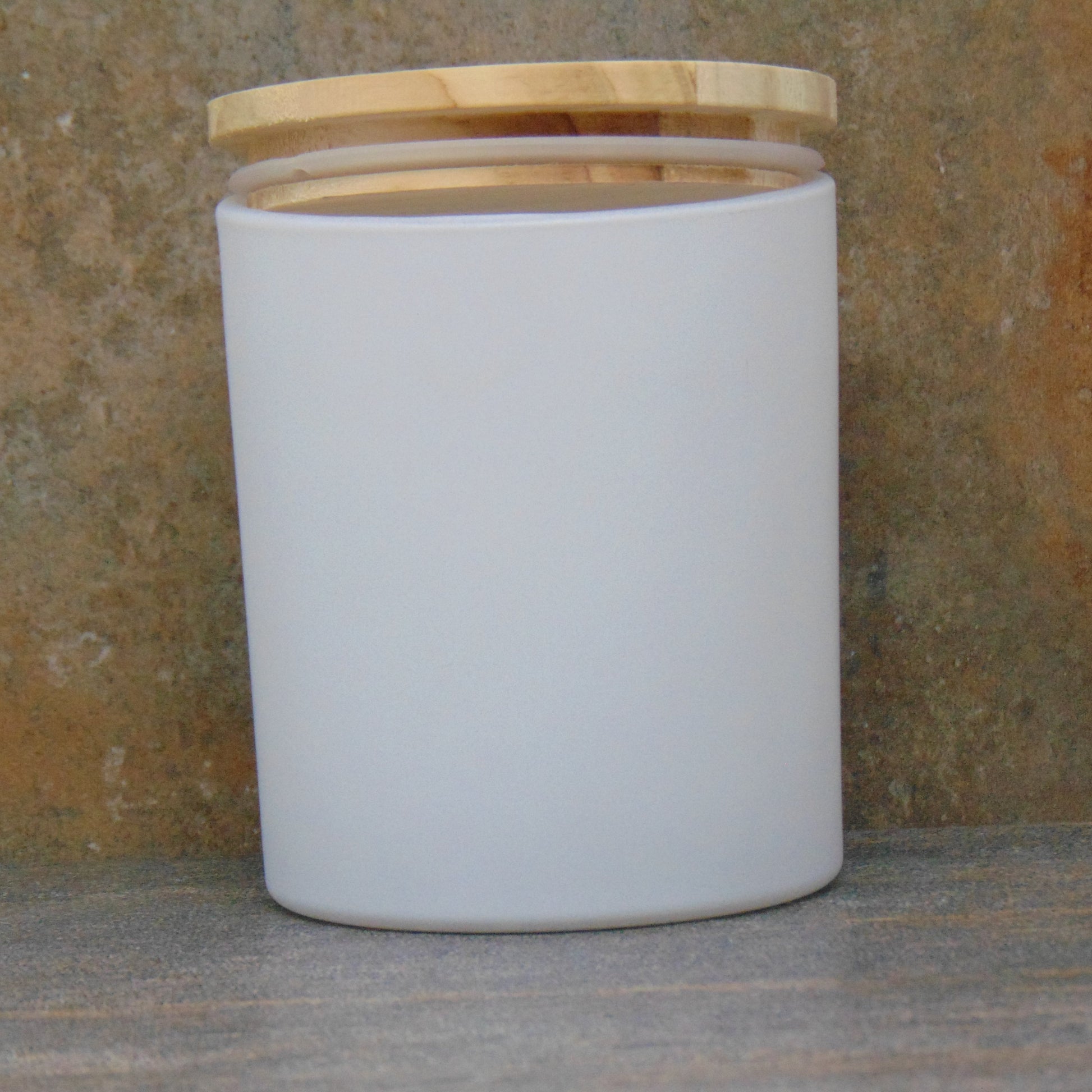 10 oz Matte White Cali Jar w/Lid