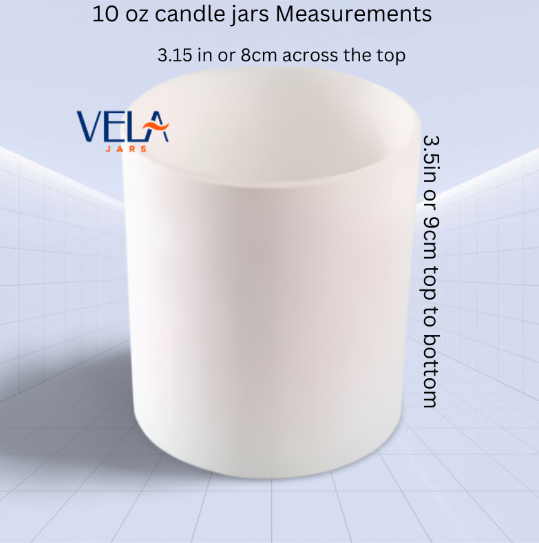 Matte White Glass Candle Jar 10oz Vela Jars