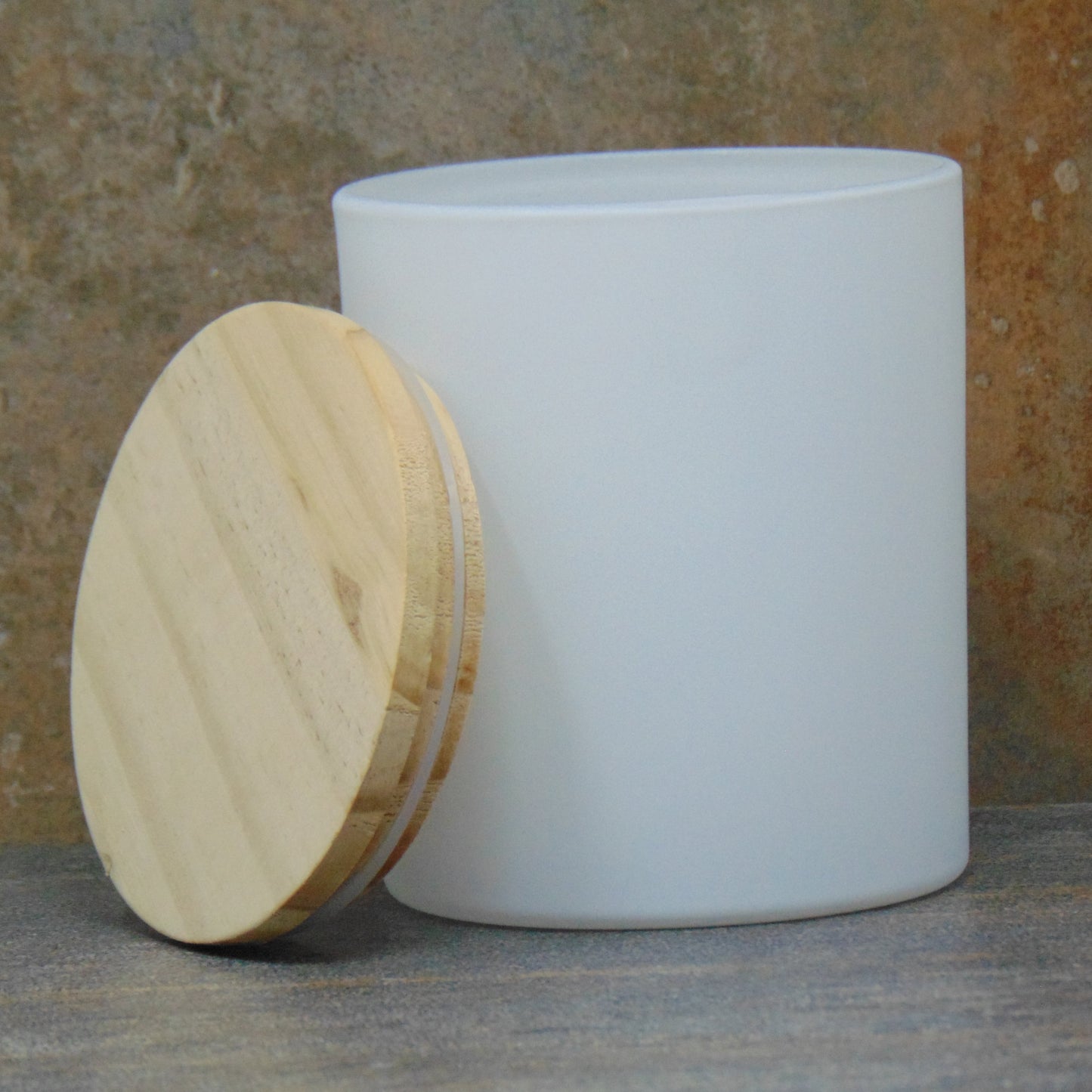 Matte White Glass Candle Jar 10oz Vela Jars